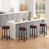 Swivel Bar Stools, 24" Counter Height Bar Stools with Footrest - 3 of 4