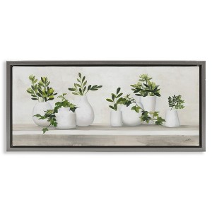 Stupell Industries Traditional Potted Cottage Plants, 25" x 11" - 1 of 4