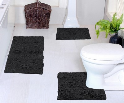 Modesto Collection Cotton Tufted Set of 3 Bath Rug Set - Home Weavers