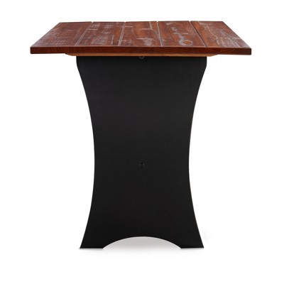 Parkside Antique Black and Pine Wood Corner Dining Nook Set