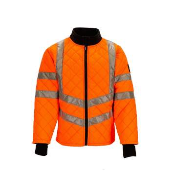 RefrigiWear HiVis Insulated Diamond Quilted Water Repellent Jacket