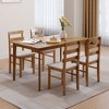 Okak 5-Piece Natural Style Dining Table Set & Backrest Chairs for Kitchen,Dining Room,Vintage Dinette Set with Solid Wood Frame - 2 of 4