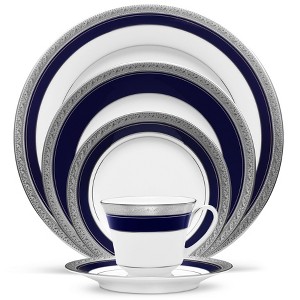 Noritake Crestwood Cobalt Platinum 5-Piece Place Setting - 1 of 4