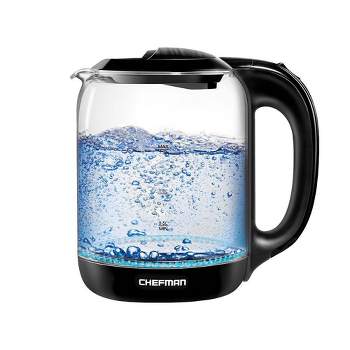 Chefman 1.7L Glass Electric Kettle - Clear