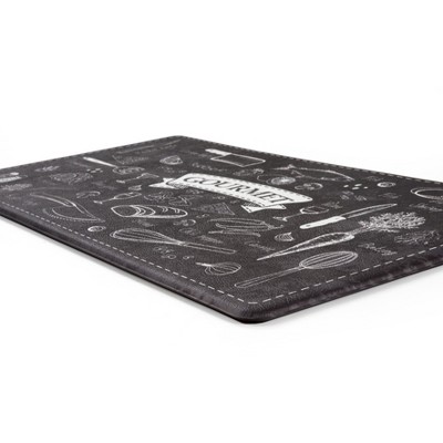 World Rug Gallery Gourmet Anti Fatigue Standing Mat - Black 18"x47"