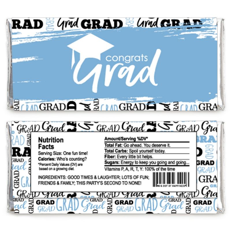Big Dot of Happiness Light Blue Grad - Best is Yet to Come - Candy Bar Wrapper Light Blue  Graduation Party Favors - Set of 24, 2 of 5