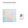 Unique Bargains Laser Capital Alphabet Round Self-Adhesive Reflective Letter Stickers 10 Pcs - 2 of 4