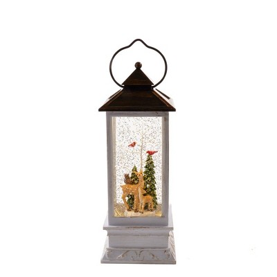 Kurt Adler 10" Battery Operated LED Deer and Tree Musical Table Piece with Motion