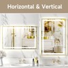 Vynxaria 24x36" Gold Tempered MirrorDual Light StripsFront and Back Lighting - 4 of 4