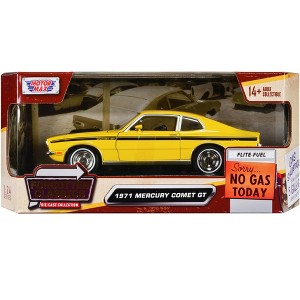 1971 Mercury Comet GT Yellow with Black Stripes "Forgotten Classics" Series 1/24 Diecast Model Car by Motormax - 1 of 3