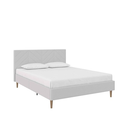 Full Venus Tufted Upholstered Bed Gray Linen - Room & Joy