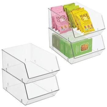 Amyup Set Of 2 Plastic Storage Bins,10.5×8×5.5 Versatile Kitchen Pantry  Organization and Storage,for Plastic Storage Container Under Bed,Under Sink Bathroom  Organizer (2 Pack Medium, White) - Yahoo Shopping