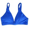 NPolar "Women’s Deep V-Neck Sports Bra with U-Shaped Open Back, Padded Strappy Crop Top for Yoga & Gym" Blue Size L - 3 of 4