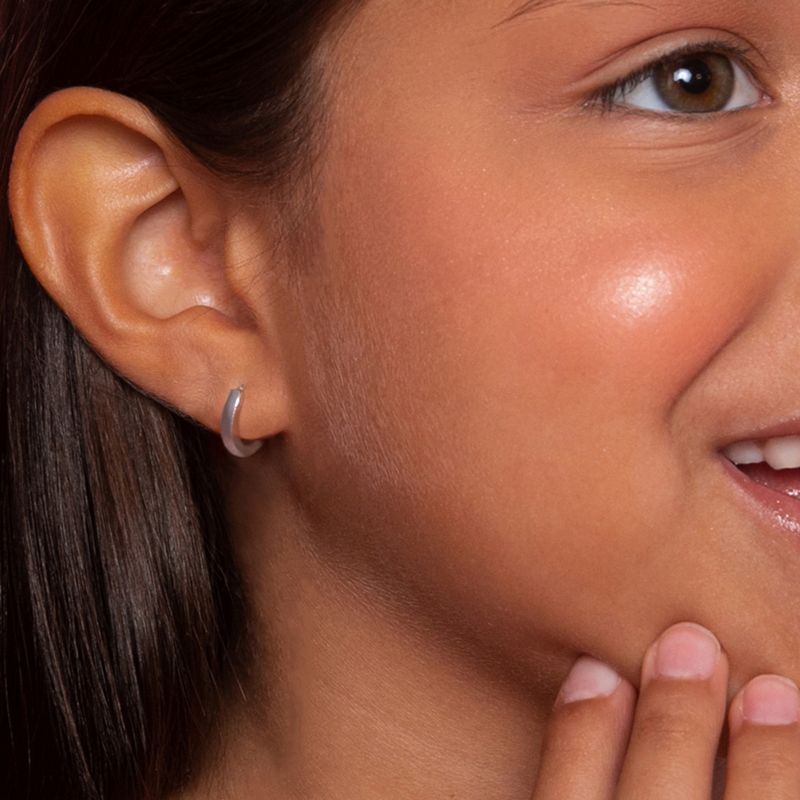 Girl's Classic 2mm Hoop Sterling Silver Earrings - In Season Jewelry, 3 of 5