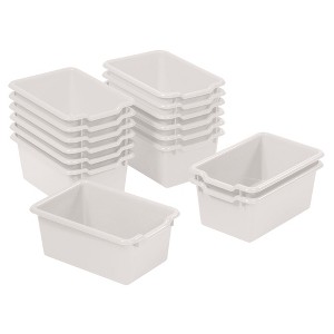 ECR4Kids Scoop Front Storage Bins, Cubby Compatible, Multipurpose Basket, 15-Piece - 1 of 4