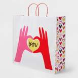 Square Valentine Gift Bag Hands Heart You - Spritz™