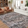 Vintage Area Rug – Washable Low-Pile Carpet, Non-Slip Soft Floor Rug for Living Room, Bedroom & Dining Room - 2 of 4