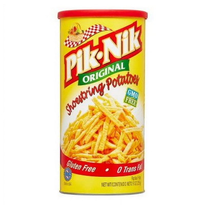 Pik-Nik Original Shoestring Potato Sticks, 9 oz Canister (Pack of 4)
