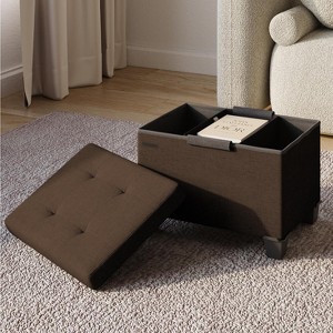 StorageBud Storage Ottoman for Bedroom End of Bed, Fabric Storage Bench, Large Storage Ottoman Bench, Entryway Bench with Storage - 1 of 4