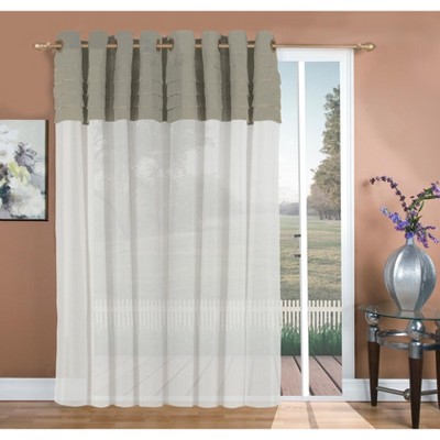 Geneva Pleated Grommet Patio Panel w/Wand