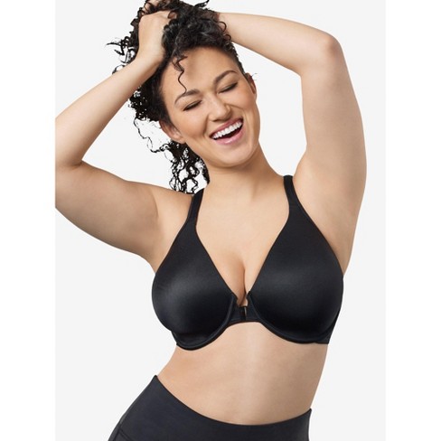 Leading Lady The Brigitte Racerback - Front-closure Underwire T-shirt Bra  In Black, Size: 46a : Target
