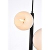 Elegant Lighting Wells 18 inch pendant in black with white shade - 4 of 4