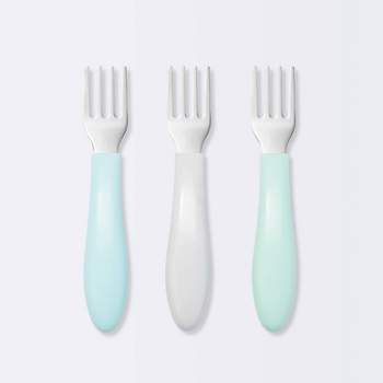 Itzy Ritzy Silicone Spoon & Fork Set; Baby Utensil Set Features A Fork and  Spoon with Looped, Braided Handles; Made of 100% Food Grade Silicone &  BPA-Free; Ages 6 Months and Up