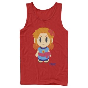 Men's Nintendo Legend of Zelda Link's Awakening Marin Avatar Tank Top - 1 of 3