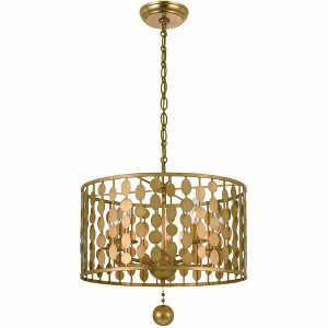 Crystorama Lighting Layla 5 - Light Chandelier in  Antique Gold - 1 of 4