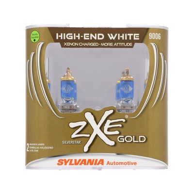 Sylvania 9006SZG.PB2 High Performance SilverStar zXe Gold 9006 Xenon Fueled Halogen Fog Headlight Bulbs with HID Attitude and Alloy Coating, 2 Pack