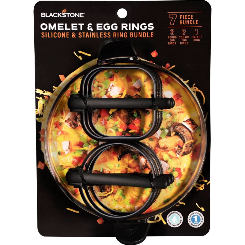Blackstone Stainless Steel Omelette and Egg Rings, 6 of 9