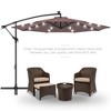 Best Choice Products 10ft Solar LED Offset Hanging Outdoor Market Patio Umbrella w/ Adjustable Tilt - 2 of 4