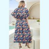 LA LEELA Women's Summer 4th of July Patriotic Beach Dress Plus Size Swimsuit Caftan Maxi Long Dresses Robe Kaftan 2X-3X Grey US Stars - 3 of 4