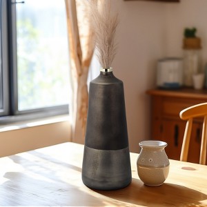 Modern Sleek Metal Accent Vase, Cylinder Design - Durable Glass & Aluminum - Minimalist Flower Holder for Home, Office, Bedroom, and Living Room - 1 of 4