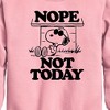 Boys' - Peanuts - Joe Cool Nope Not Today Graphic Long Sleeve Fleece Sweatshirt - 2 of 4