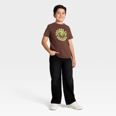 Детские Cat & Jack Boys' Short Sleeve 'Explore the Unknown' Graphic T-Shirt - Cat & Jack™ Brown M — фото 4