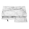 Vynxaria 48" White Marble Look Laminate Black Metal Desk Luxury Modern Home Office Workstation with Storage Drawers - 3 of 4