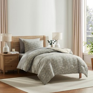 Nestl Bed in a Bag, 7pc Comforter Set Botanical Design, Modern Comforter Sets with Sheets, Bed in a Bag Bed Set - 1 of 4