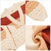 Girls Sweater Cardigan Open Front Longline Sweater Cable Knit Sweater Long Sleeve Color Block Sweater,Autumn - L - 3 of 4