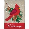 Briarwood Lane Cardinal Winter Burlap Garden Flag Welcome Pinecon - 3 of 4