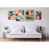 Kate & Laurel All Things Decor (Set of 4) Sylvie Wild Growth Framed Canvas Wall Art Set by Rachel Christopoulos: Modern Botanical Digital Art - 4 of 4