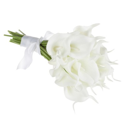 Nature Spring Faux Calla Lily Bundle - 24, White