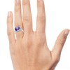 Pompeii3 4 1/4ct Cushion Amethyst Vintage Diamond Ring 14K White Gold - 4 of 4