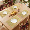 REGALWOVEN Fall Placemats Set of 6 Plastic Placemats for Dining Table Decor, Washable Kitchen Table Mat with Snowflake Pattern - 3 of 4