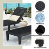 Whisen 2-Piece Outdoor Polypropylene Chaise Lounge Chair Set with Adjustable Backrest - 4 of 4