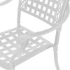 CLIHOME Outdoor Patio Flower Shaped Backrest Hollow Cast Aluminum Dining Chair(Set of 2) - 4 of 4