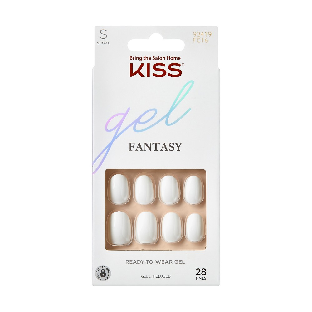 Photos - Manicure Cosmetics KISS Products Gel Fantasy Fake Nails - Happy Hands - 31ct