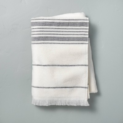 Microstripe Terry Cotton Hand Towel Taupe - Hearth & Hand with Magnolia