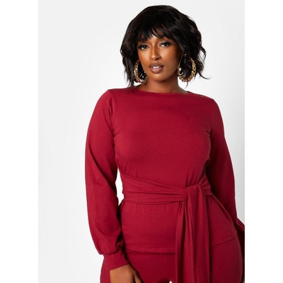 Rebdolls Women's No Exceptions Cotton Front Tie Top