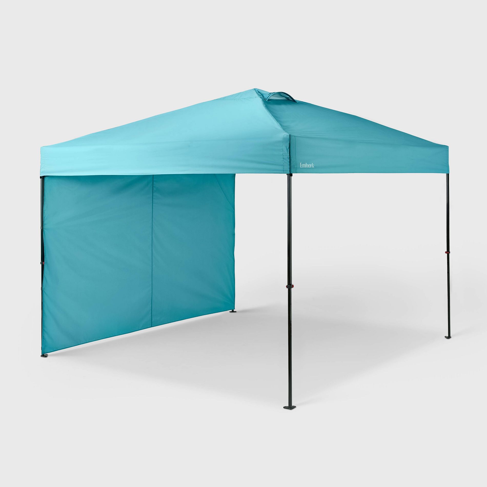 10x10 Steel Weekender Canopy with Wind Vent and Shade Wall - Embark™: Patio Gazebo